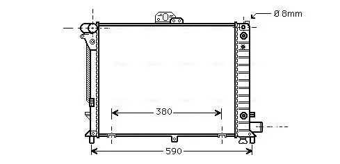 Handler.Part Radiator, engine cooling AVA SB2046 1