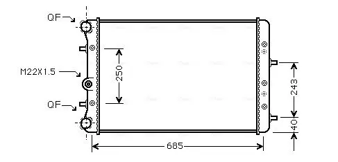 Handler.Part Evaporator, air conditioning AVA SBV073 1