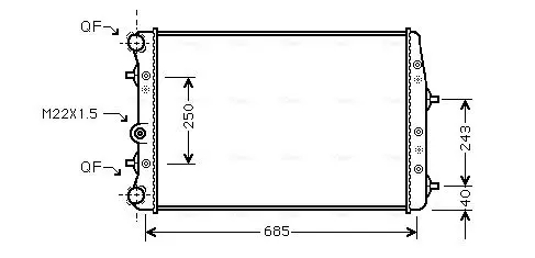 Handler.Part Radiator, engine cooling AVA SAA2010 1