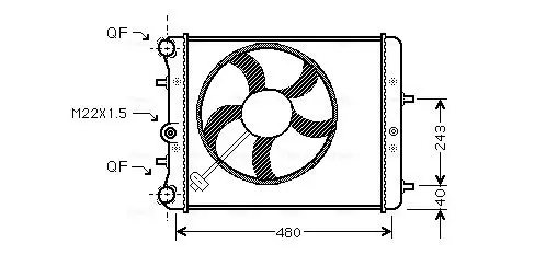 Handler.Part Radiator, engine cooling AVA SAA2013 1