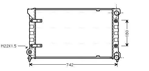 Handler.Part Radiator, engine cooling AVA ST2009 1