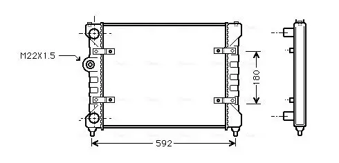 Handler.Part Radiator, engine cooling AVA ST2023 1