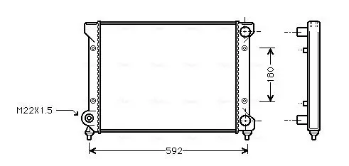 Handler.Part Radiator, engine cooling AVA STA2033 1