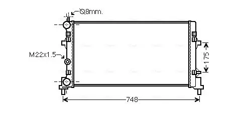 Handler.Part Radiator, engine cooling AVA STA2041 1