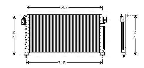 Handler.Part Condenser, air conditioning AVA SU5028 1