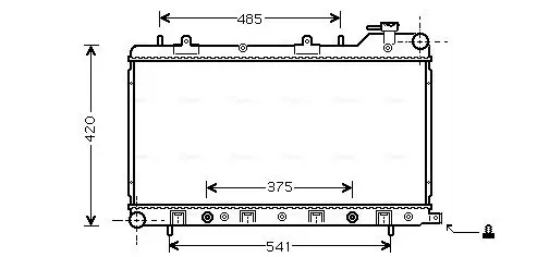 Handler.Part Radiator, engine cooling AVA SU2046 1