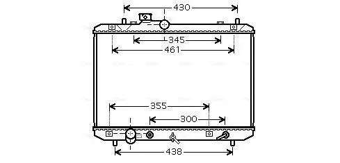 Handler.Part Radiator, engine cooling AVA SZ2098 1