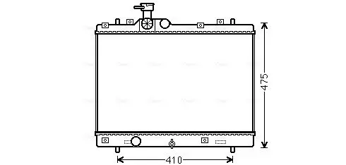 Handler.Part Radiator, engine cooling AVA SZ2137 1