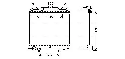 Handler.Part Radiator, engine cooling AVA SZ2028 1