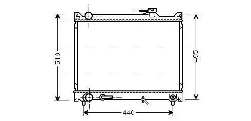 Handler.Part Radiator, engine cooling AVA SZ2047 1