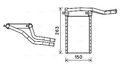 Handler.Part Heat exchanger, interior heating AVA SZA6146 1