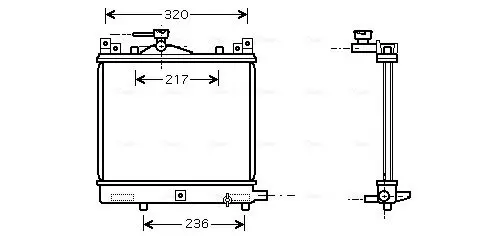 Handler.Part Radiator, engine cooling AVA SZA2057 1