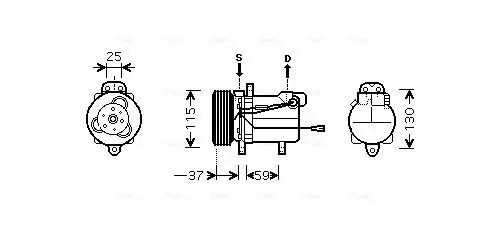 Handler.Part Compressor, air conditioning AVA SZAK092 1