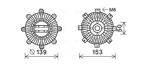 Handler.Part Clutch, radiator fan AVA SZC124 1