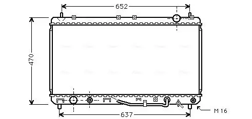 Handler.Part Radiator, engine cooling AVA TO2232 1