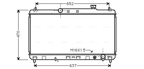 Handler.Part Radiator, engine cooling AVA TO2235 1