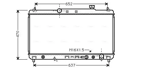 Handler.Part Radiator, engine cooling AVA TO2236 1