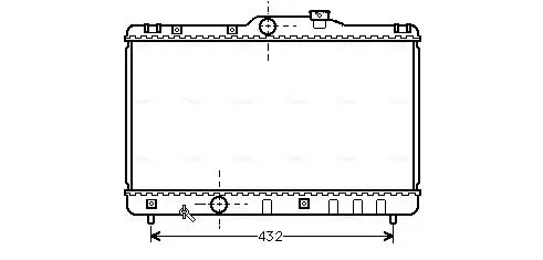 Handler.Part Radiator, engine cooling AVA TO2291 1