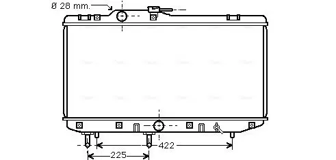 Handler.Part Radiator, engine cooling AVA TO2151 1