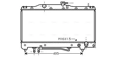 Handler.Part Radiator, engine cooling AVA TO2205 1