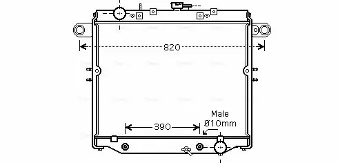 Handler.Part Radiator, engine cooling AVA TO2329 1