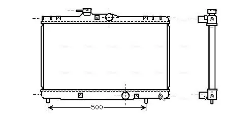 Handler.Part Radiator, engine cooling AVA TO2273 1