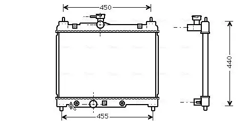 Handler.Part Radiator, engine cooling AVA TO2287 1