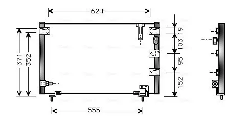 Handler.Part Condenser, air conditioning AVA TO5262 1