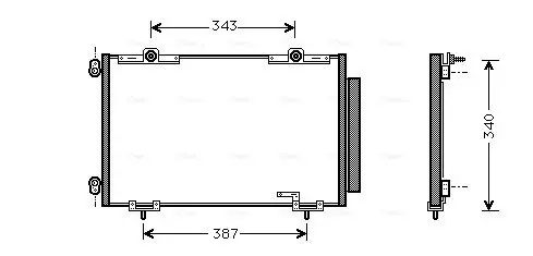 Handler.Part Condenser, air conditioning AVA TO5266D 1