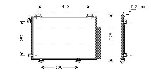 Handler.Part Condenser, air conditioning AVA TO5267D 1