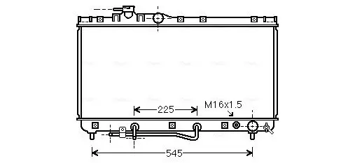 Handler.Part Radiator, engine cooling AVA TOA2184 1