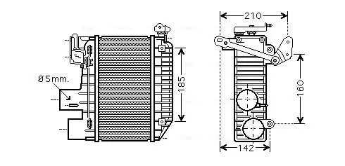 Handler.Part Intercooler, charger AVA TOA4365 1