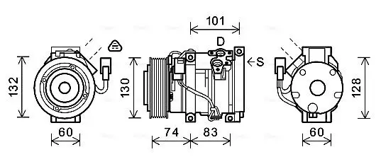 Handler.Part Compressor, air conditioning AVA TOAK611 1