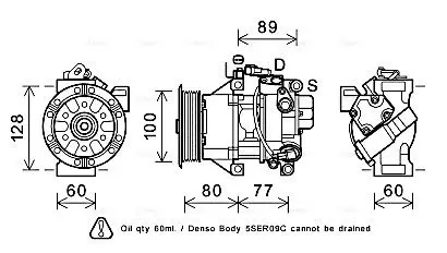 Handler.Part Compressor, air conditioning AVA TOK618 1