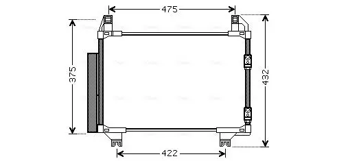 Handler.Part Condenser, air conditioning AVA TOA5404D 1