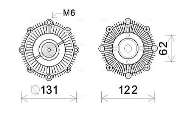 Handler.Part Clutch, radiator fan AVA TOC589 1