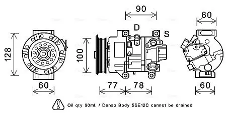 Handler.Part Compressor, air conditioning AVA TOK584 1