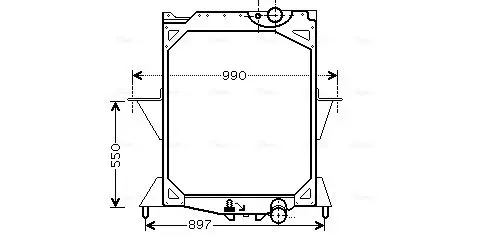 Handler.Part Radiator, engine cooling AVA VL2042 1