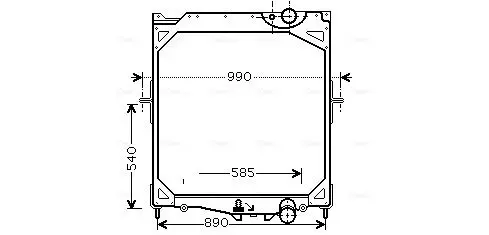 Handler.Part Radiator, engine cooling AVA VL2041 1