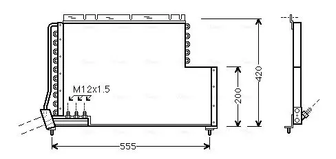 Handler.Part Condenser, air conditioning AVA VO5078 1