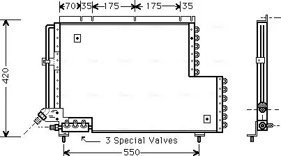 Handler.Part Condenser, air conditioning AVA VO5081 1