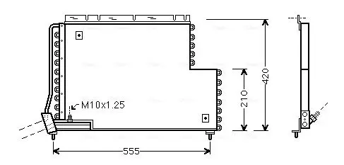 Handler.Part Condenser, air conditioning AVA VO5131 1