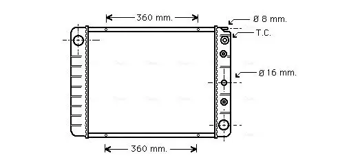 Handler.Part Radiator, engine cooling AVA VO2028 1