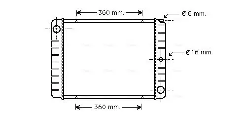 Handler.Part Radiator, engine cooling AVA VO2038 1