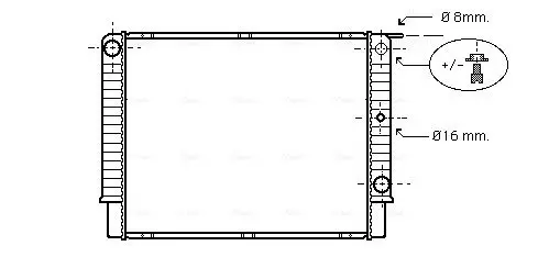 Handler.Part Radiator, engine cooling AVA VO2087 1