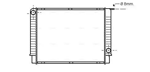 Handler.Part Radiator, engine cooling AVA VO2145 1