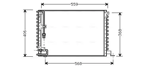 Handler.Part Condenser, air conditioning AVA VO5073 1