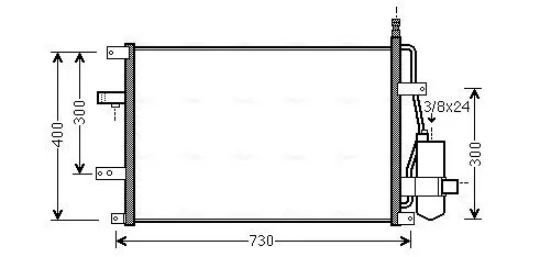 Handler.Part Condenser, air conditioning AVA VO5107D 1