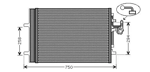 Handler.Part Condenser, air conditioning AVA VO5161D 1