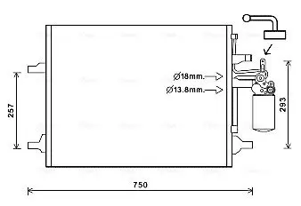 Handler.Part Condenser, air conditioning AVA VO5166D 1